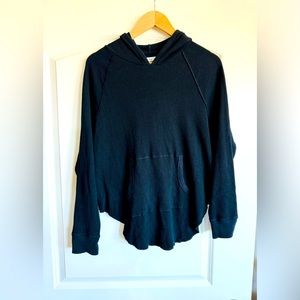 TNA Light Waffle Hoodie, Black, Size L.